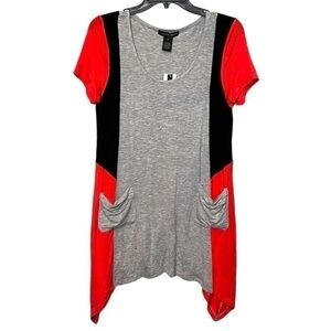 GRACE ELEMENTS Short Sleeve Tunic Top from Macy’s, with pockets, medium